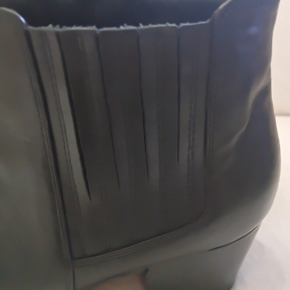 Classic Black Leather Ankle Boots - Women's Chelsea Block Heel - Picture 6 of 13